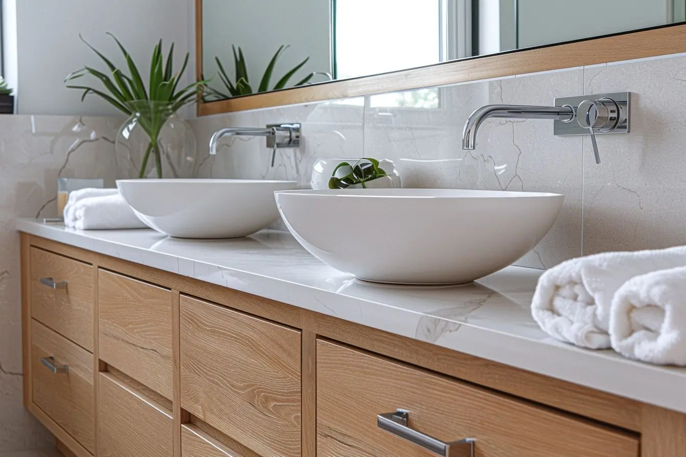 Sparkling clean bathroom sink